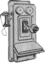 Old wall telephone from 1913