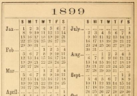 This is a calendar for 1899.