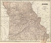 1845 Missouri Map.